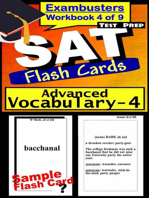 Title details for SAT Test Advanced Vocabulary—SAT Flashcards—SAT Prep Exam Workbook 4 of 9 by SAT Exambusters - Available